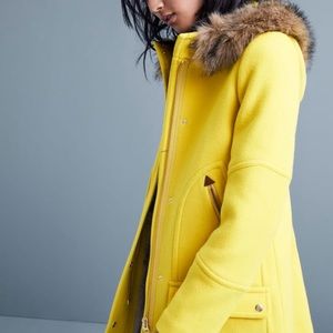 Jcrew Chateau Parka with Faux Fur - LIGHT MUSTARD